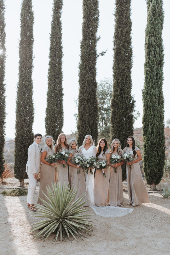 brynley arnold with bridesmaids at temecula wedding