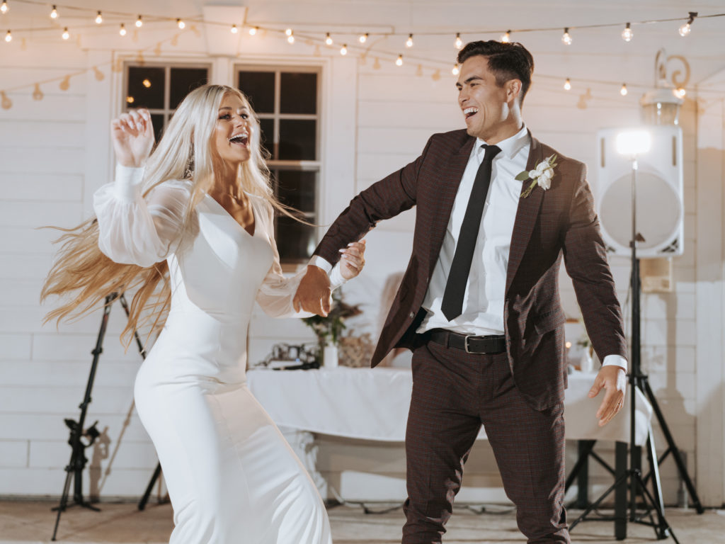 bride and groom dancing at temecula wedding reception