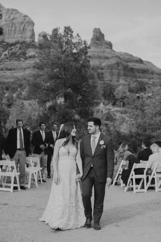 bride and groom after sedona arizona elopement
