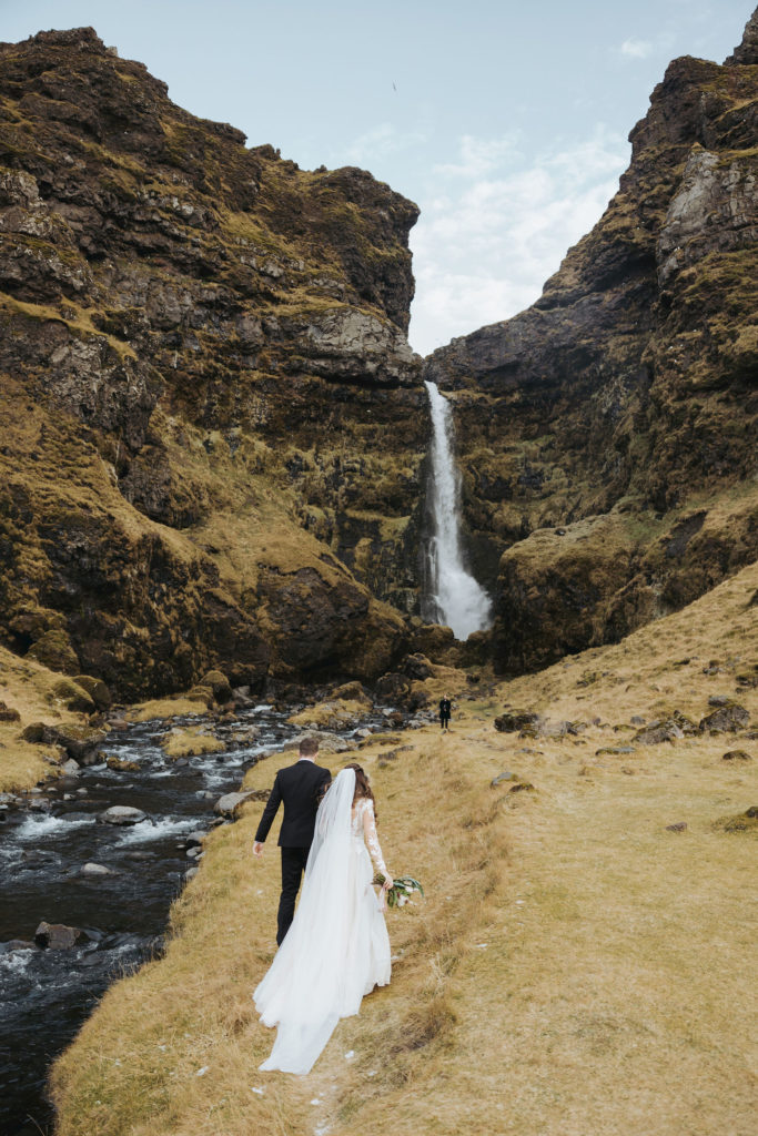 iceland waterfall elopement