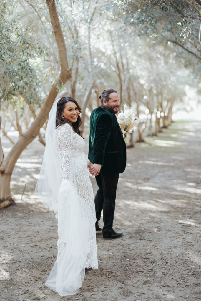 bride and groom portraits at olive view ranch