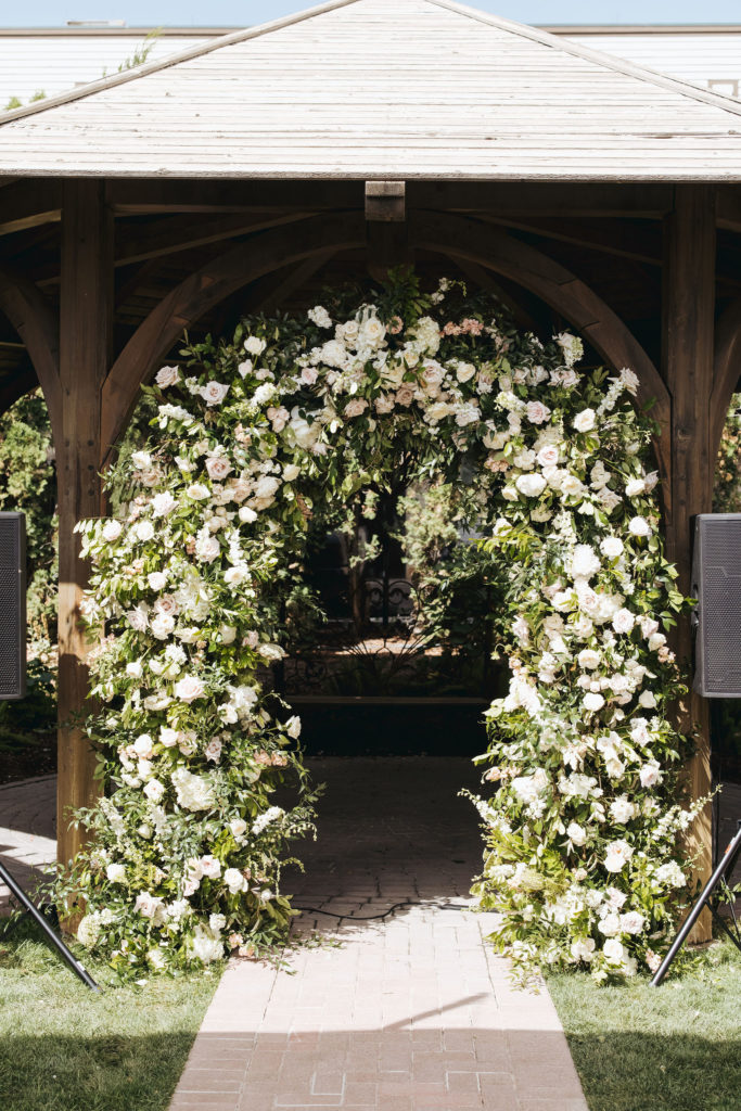 wedding arch floral entrance