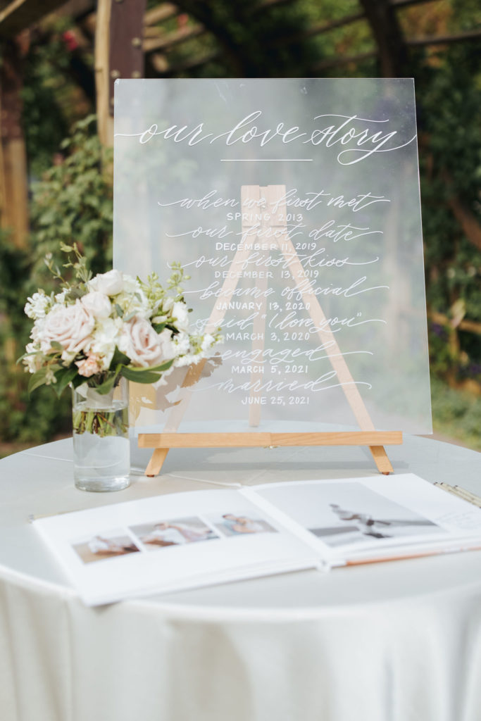 wedding ceremony signing book and sign