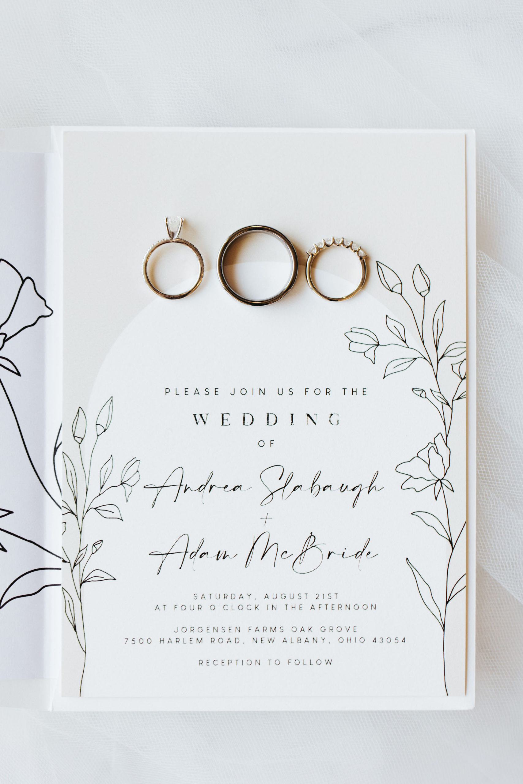 wedding invites and ring details