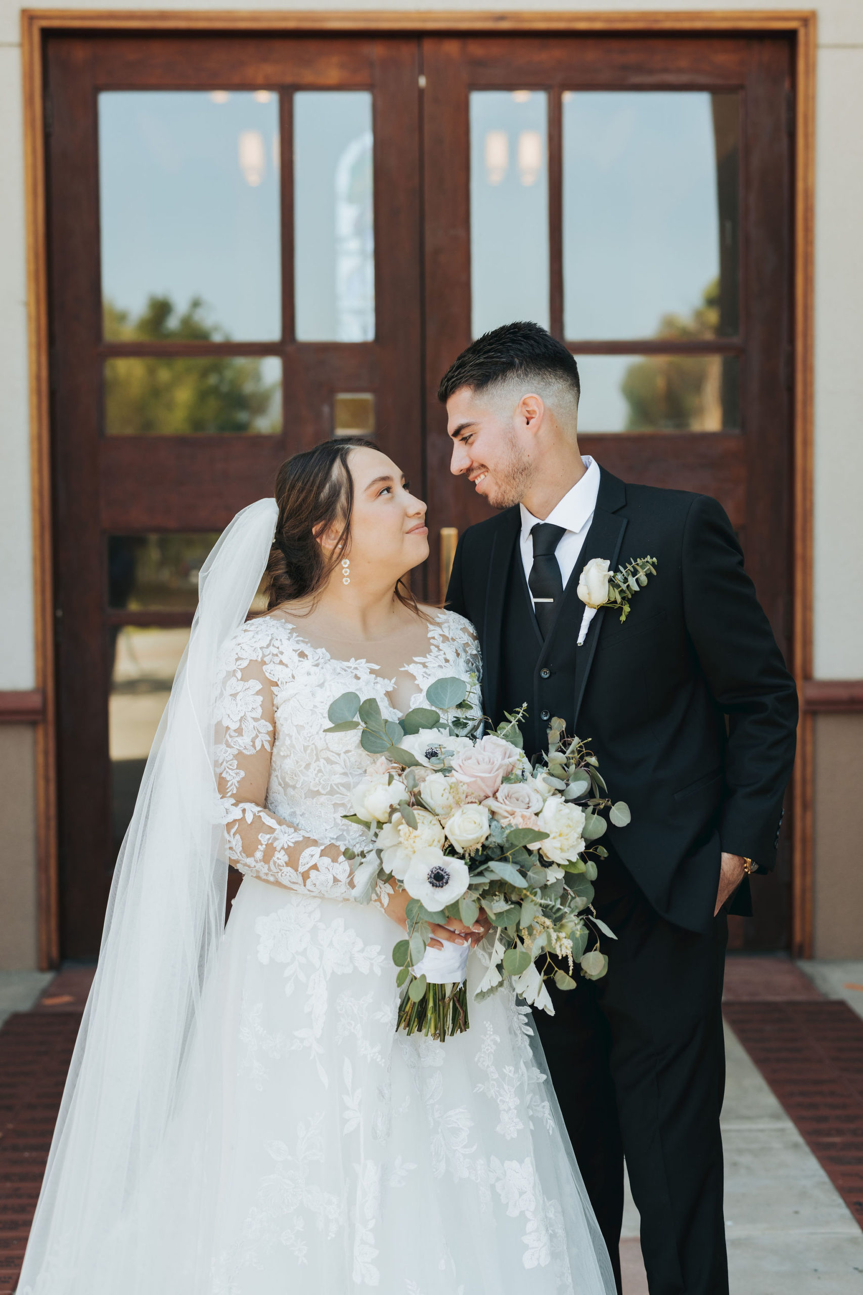bride and groom just married portraits after wedding ceremony in temecula california