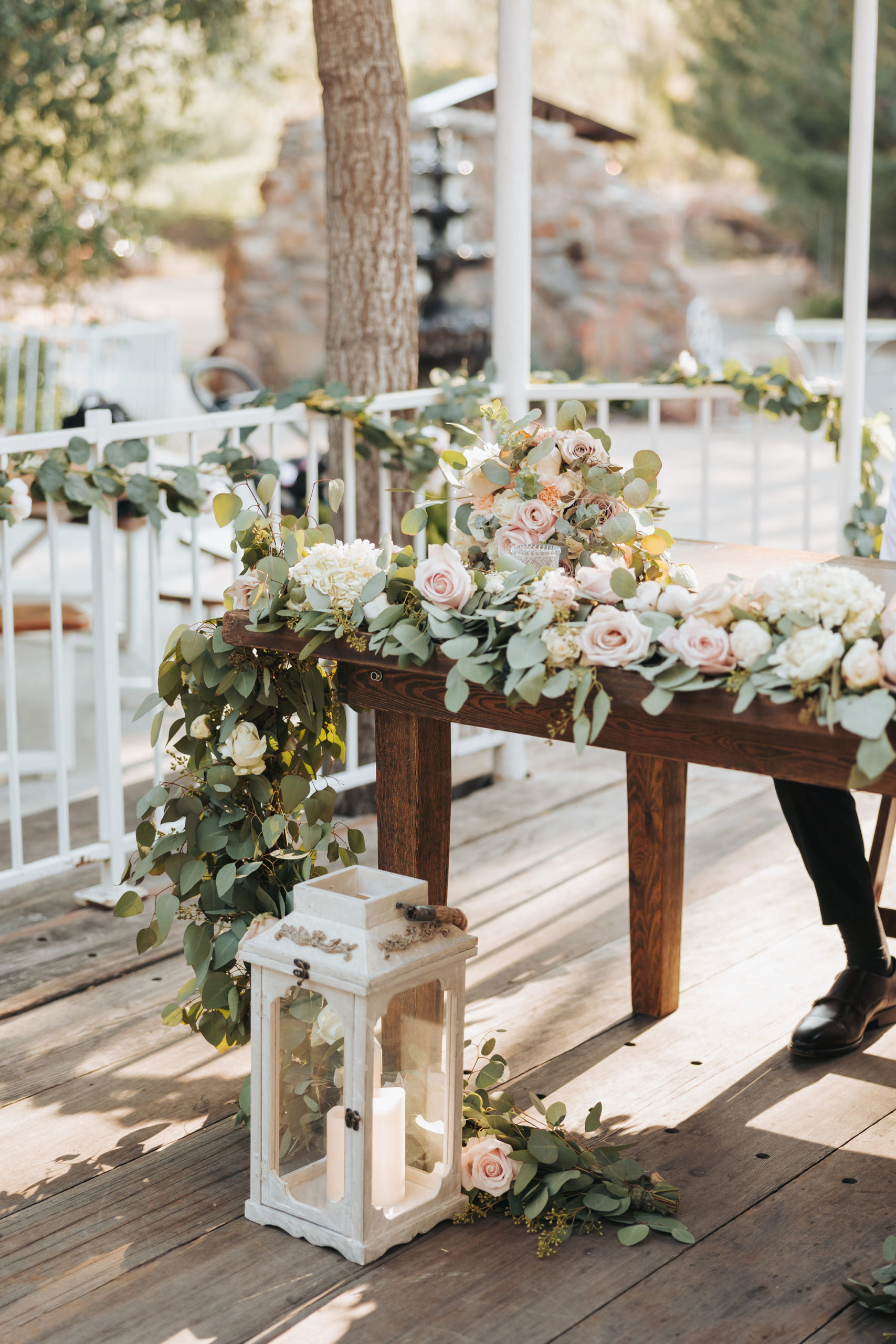 lantern and floral wedding decorations