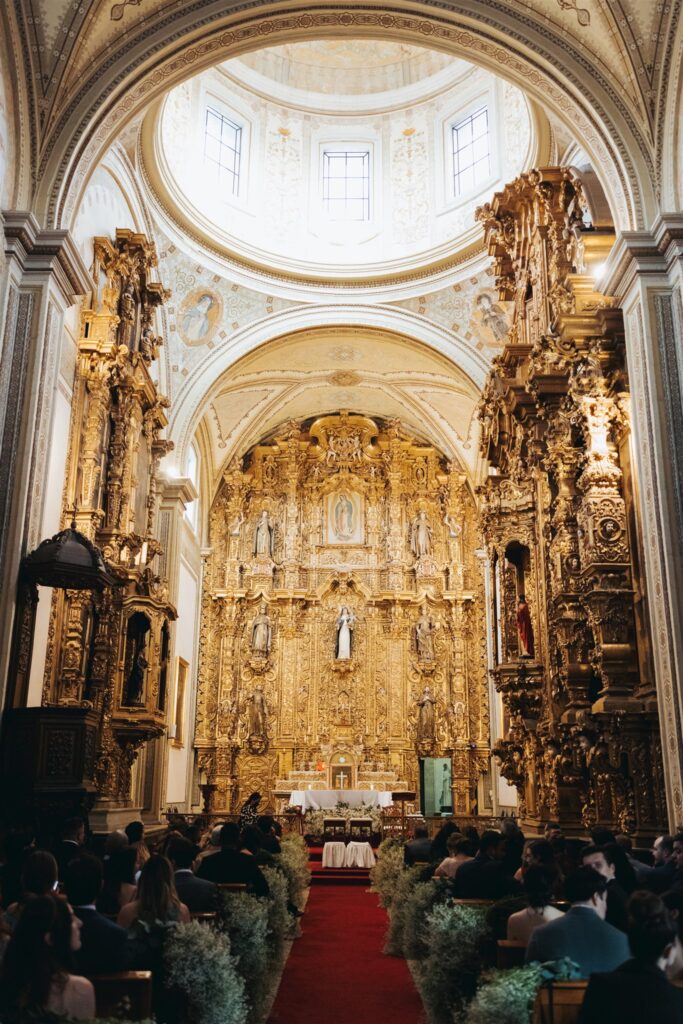 cathedral wedding ceremony in Morelia Mexico