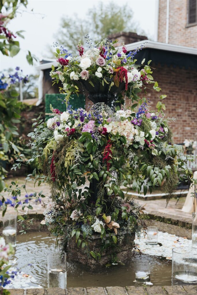 wedding decor with flowers